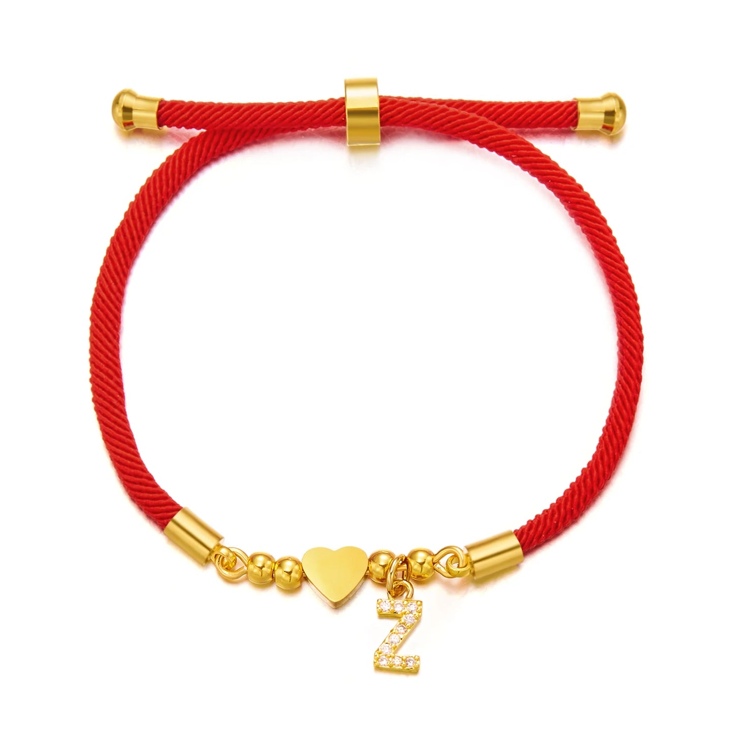 A-Z Heart Initial Letter Bracelet