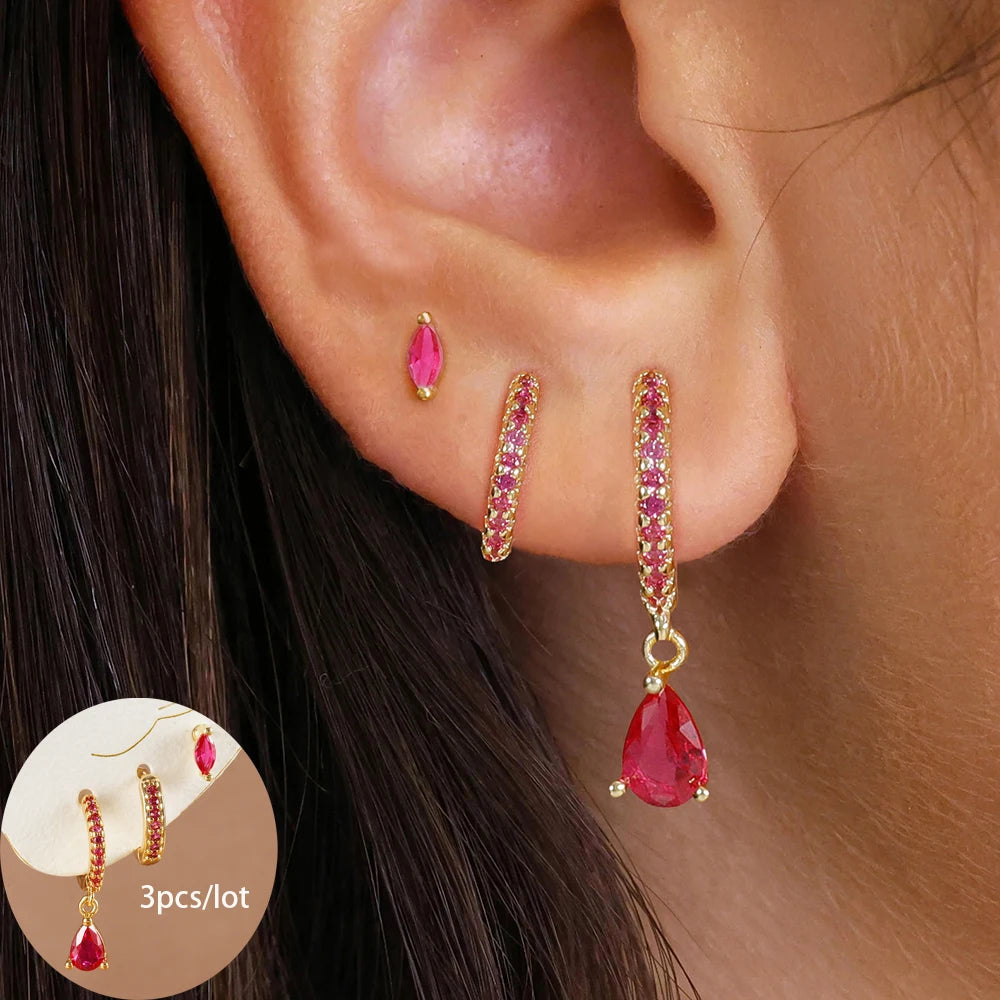 3 piece Drop Earring Set