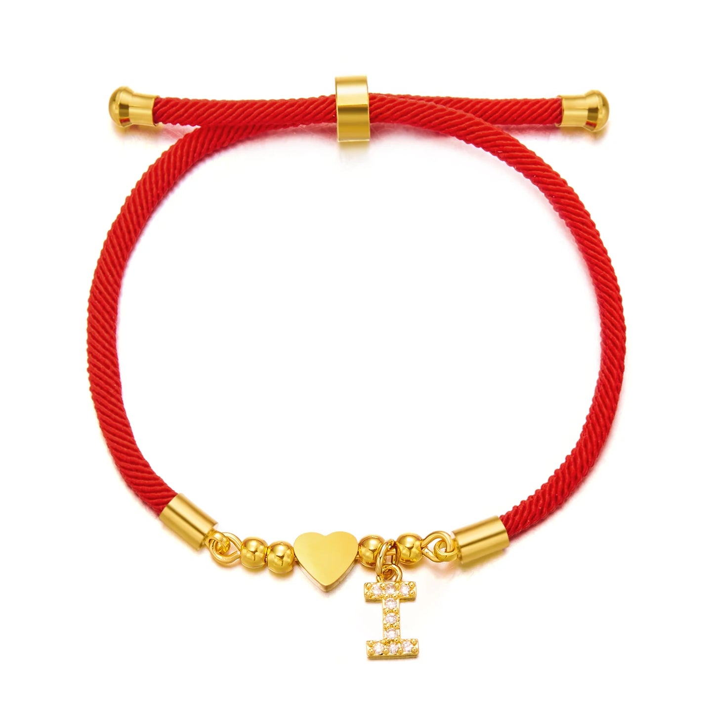 A-Z Heart Initial Letter Bracelet