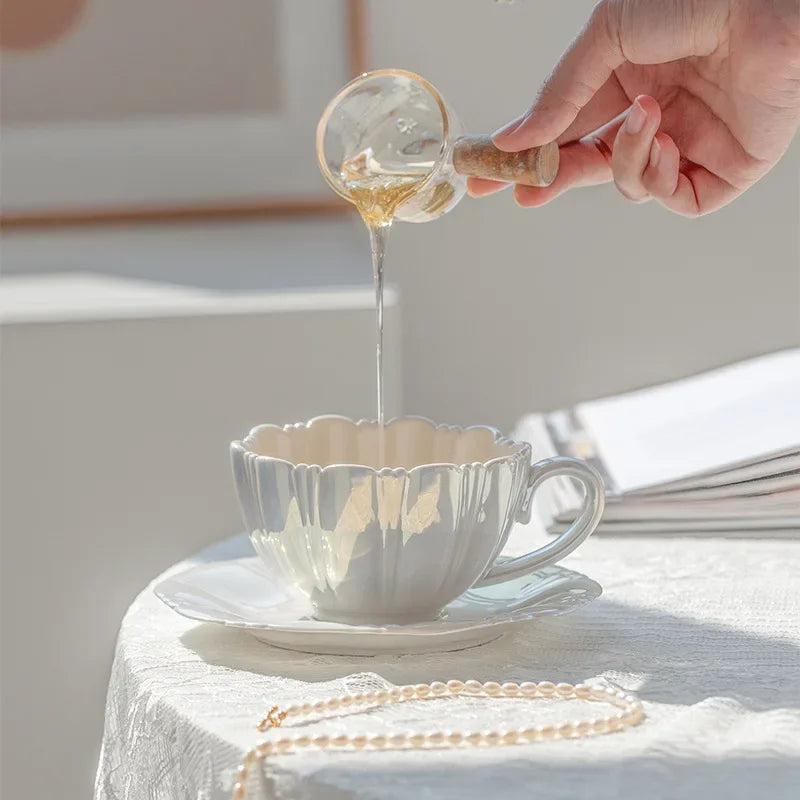 Pearl Petal Cup and Saucer