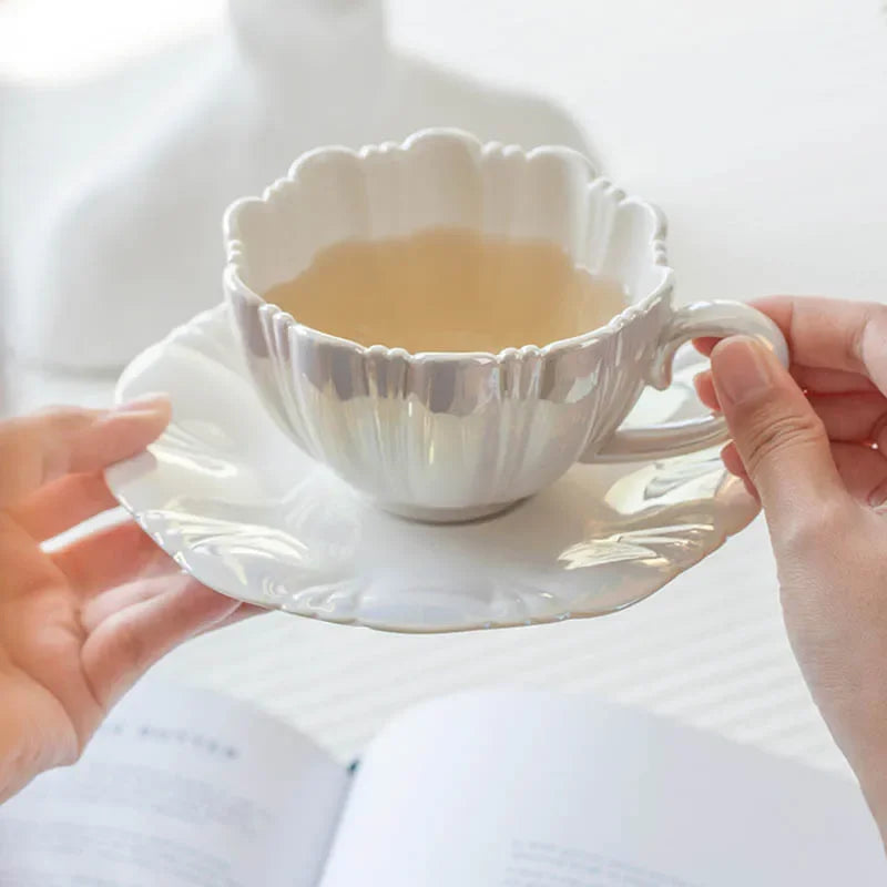 Pearl Petal Cup and Saucer