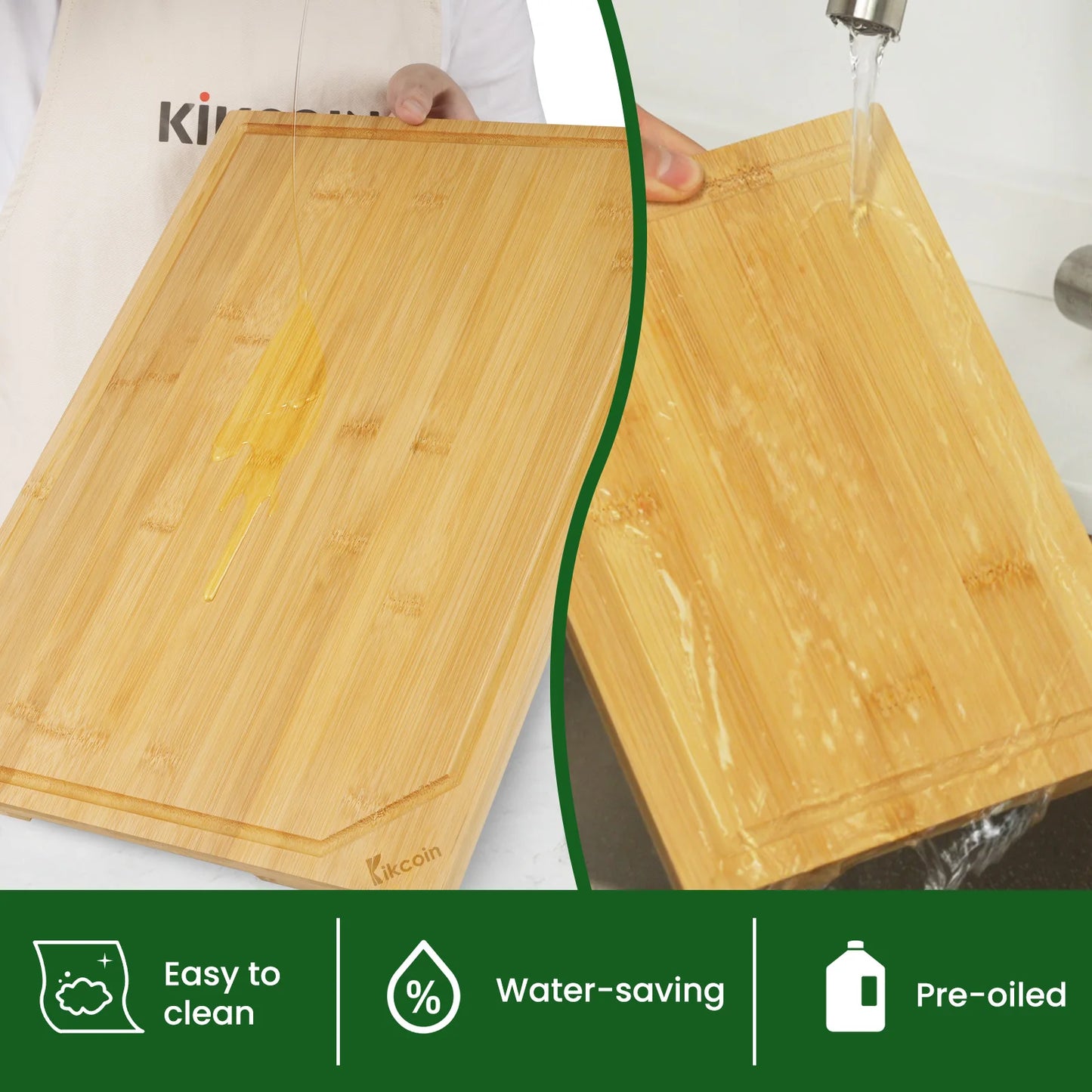 4-piece Premium Bamboo Cutting Board Set