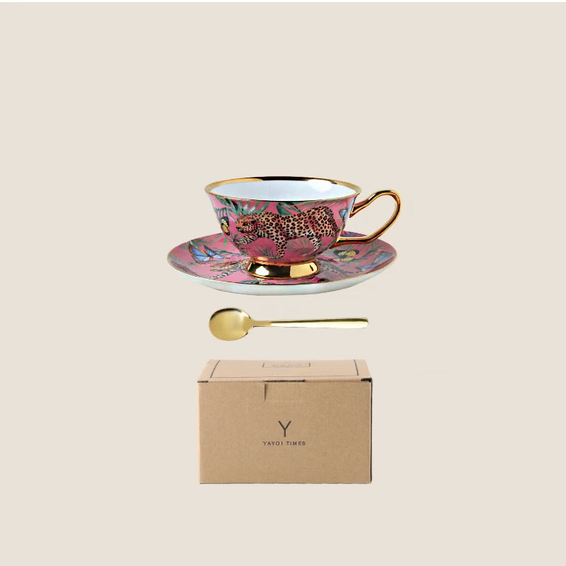 Fancy Pink Bone China Mug