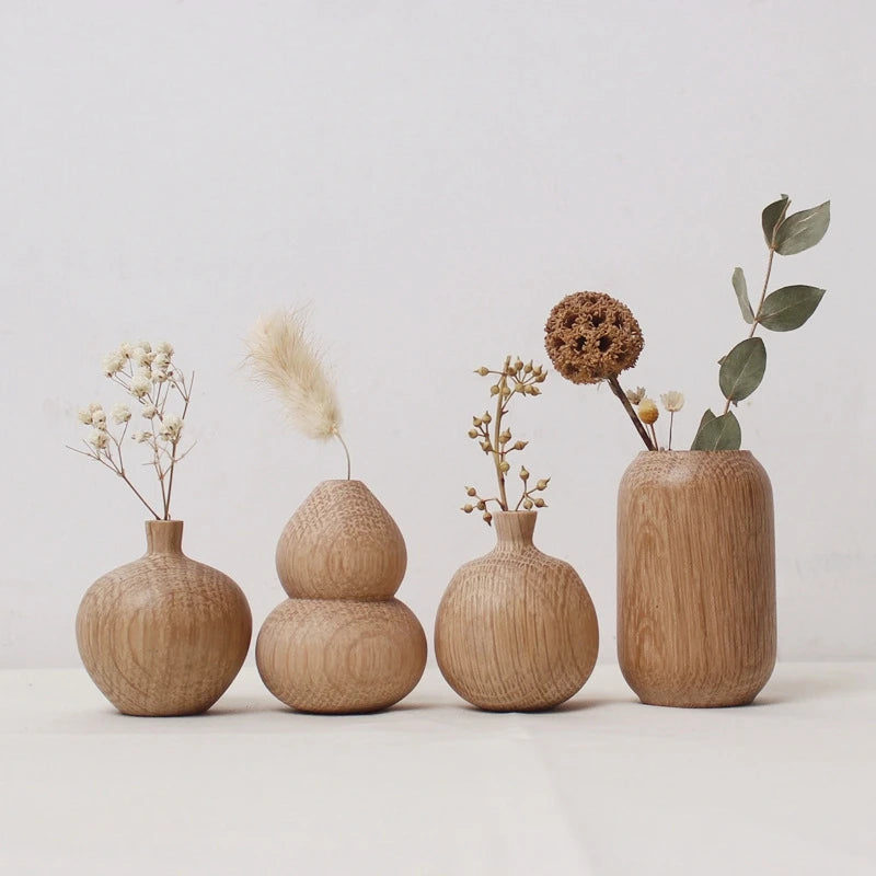 Wooden Bud Vases