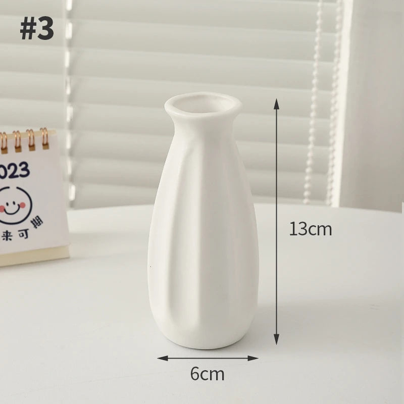 White Ceramic Vases