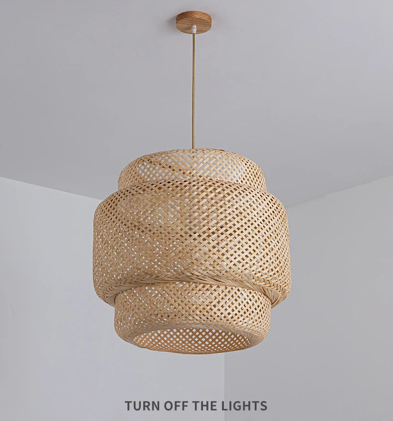 Bamboo Pendant Light Fixture