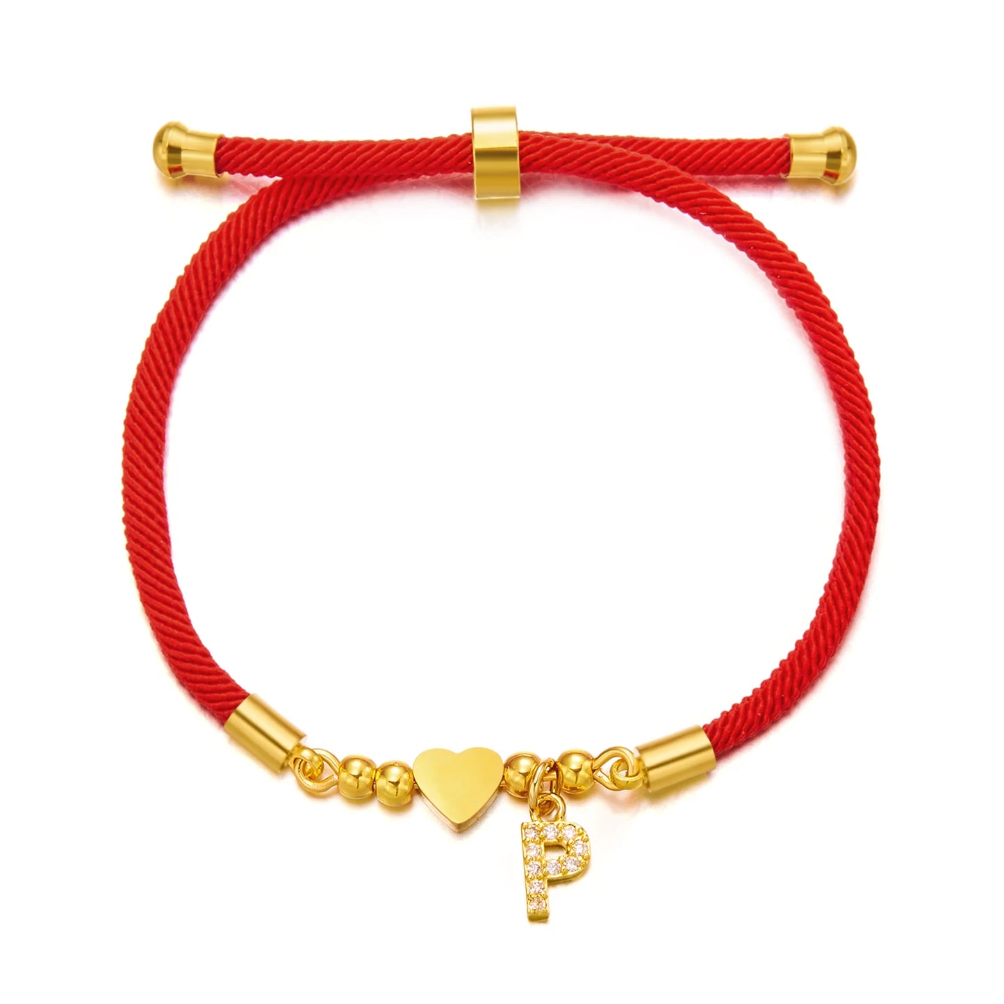 A-Z Heart Initial Letter Bracelet