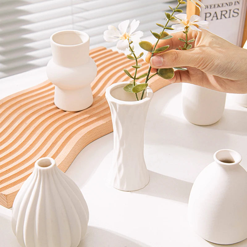 White Ceramic Vases