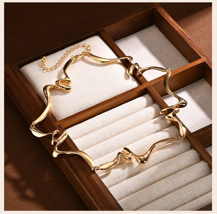 Wave Open Cuff Bangles or Necklace