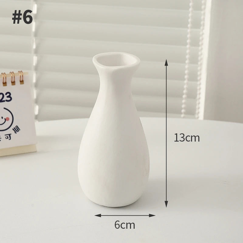 White Ceramic Vases