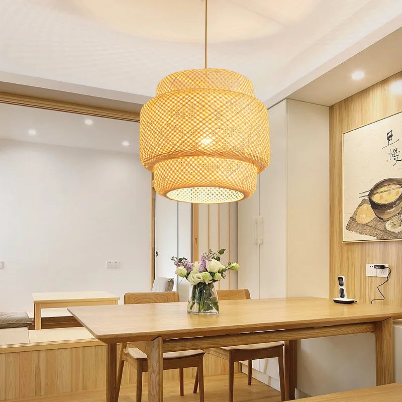 Bamboo Pendant Light Fixture