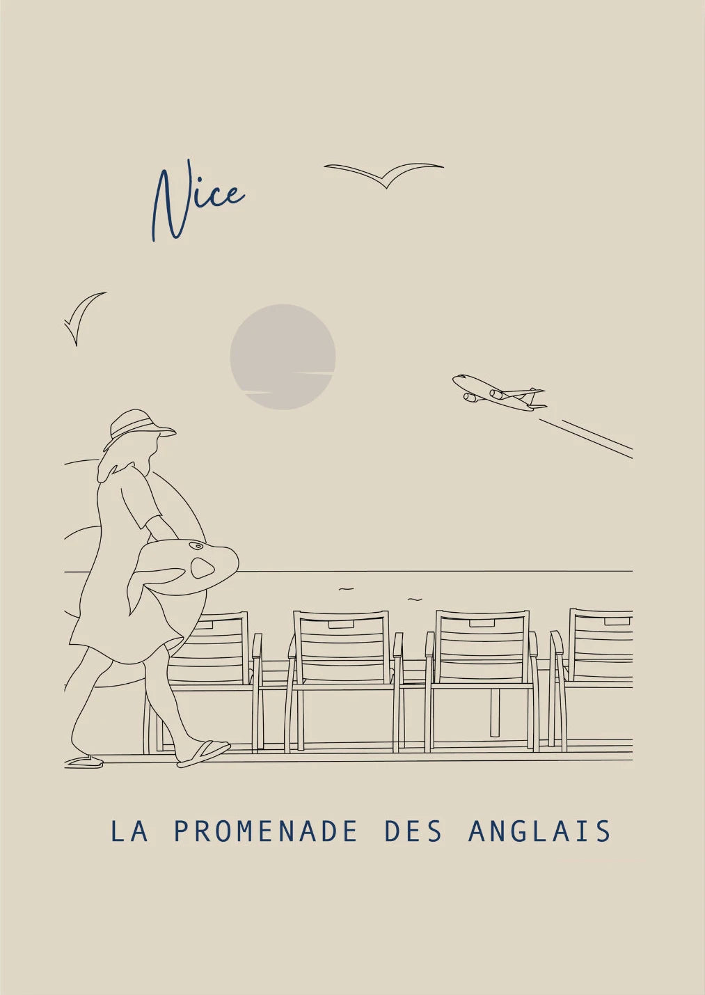Minimalist French Travel Poster