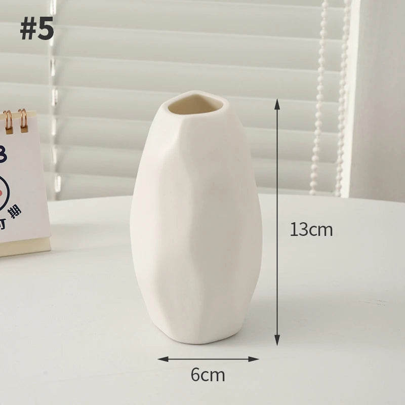 White Ceramic Vases