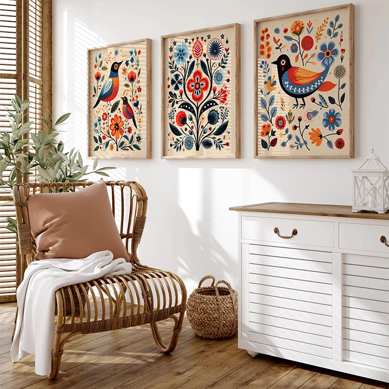 Norwegian Folk Art Poster