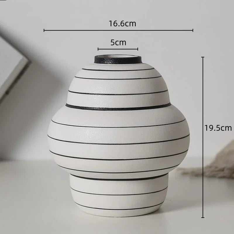 Striped Sphere Vases