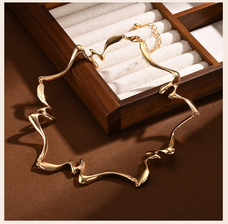 Wave Open Cuff Bangles or Necklace