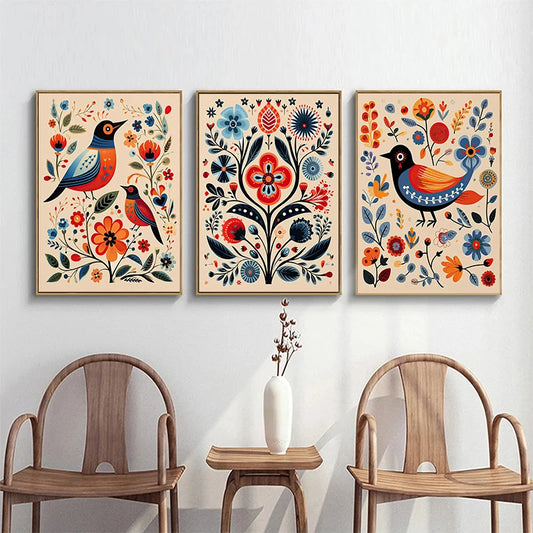 Norwegian Folk Art Poster