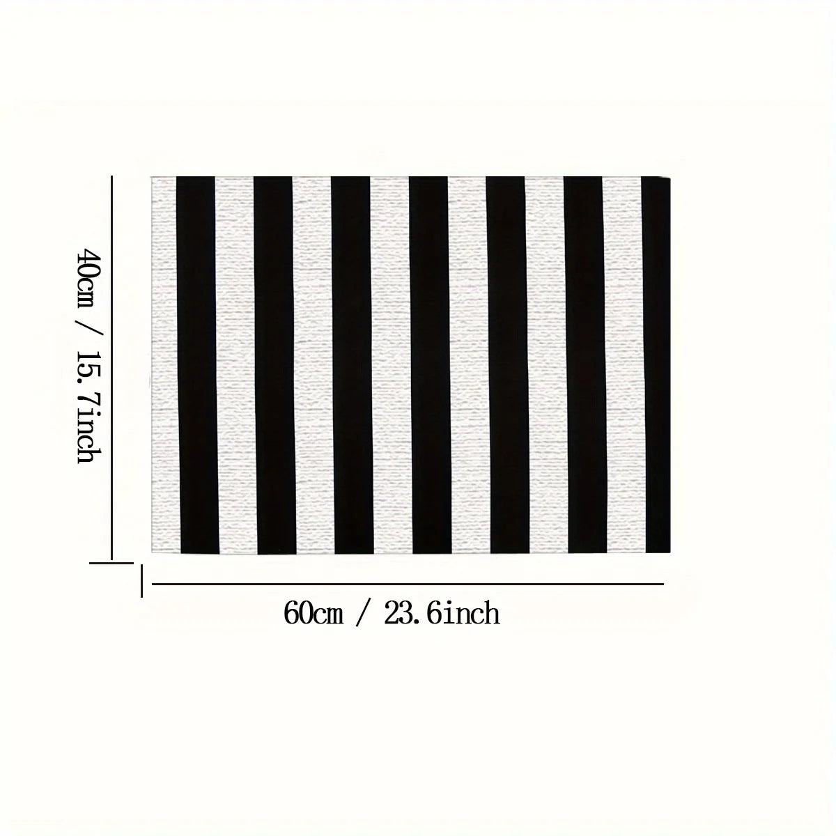 Black White Striped Doormat