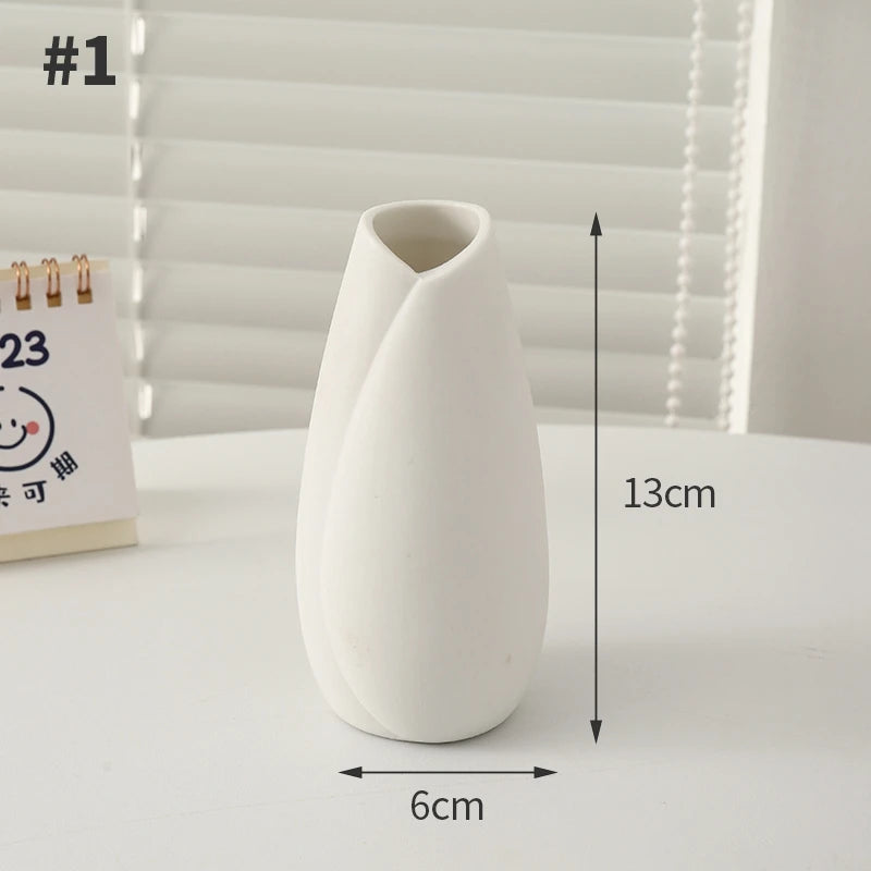 White Ceramic Vases