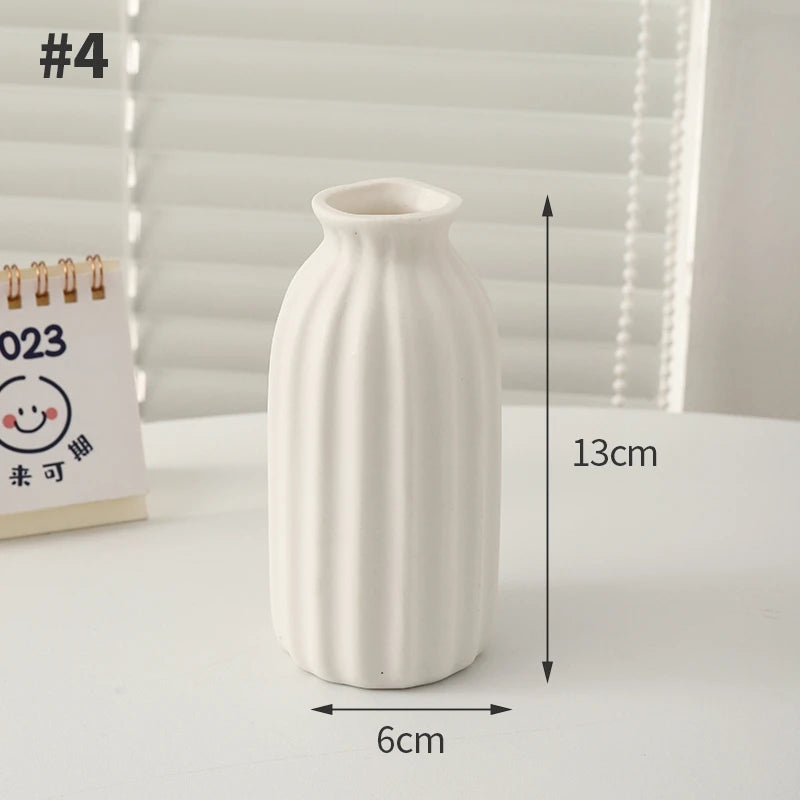White Ceramic Vases