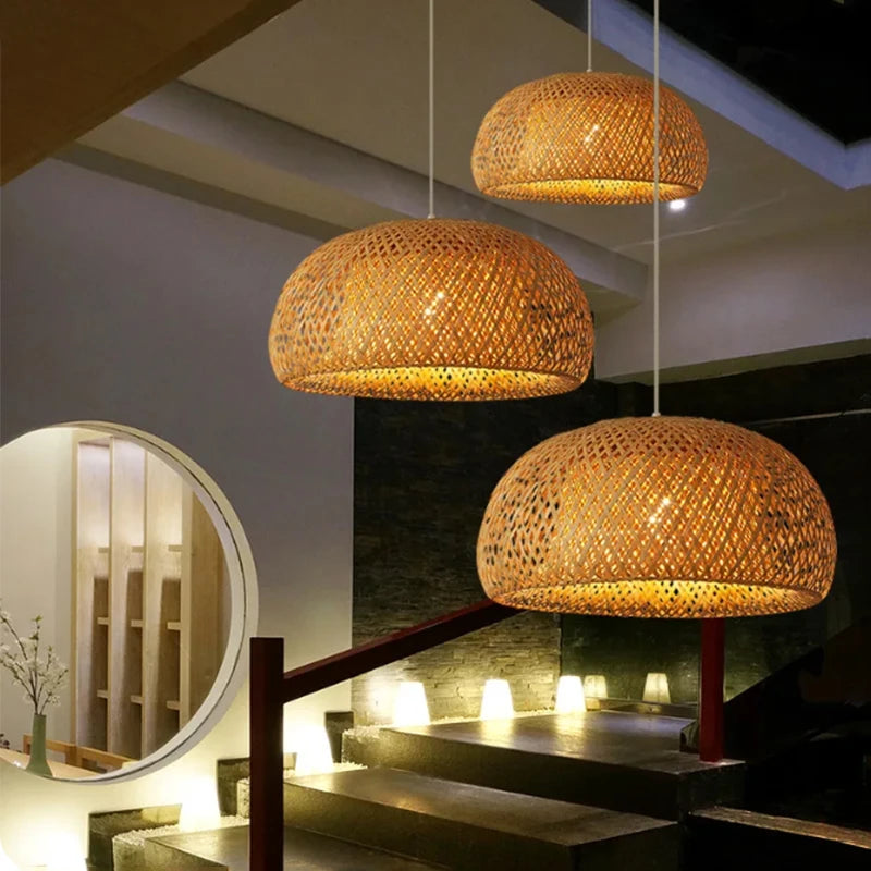 Bamboo Pendant Light Fixture