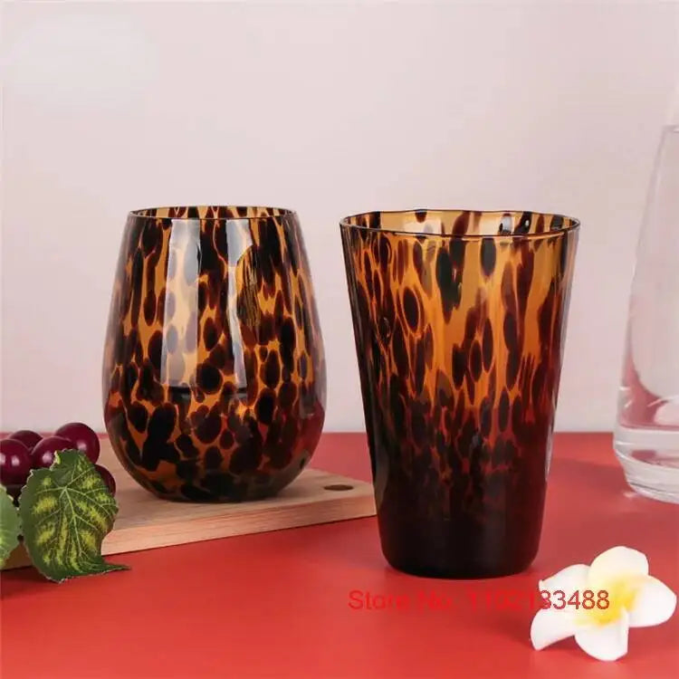 Amber Leopard Glasses
