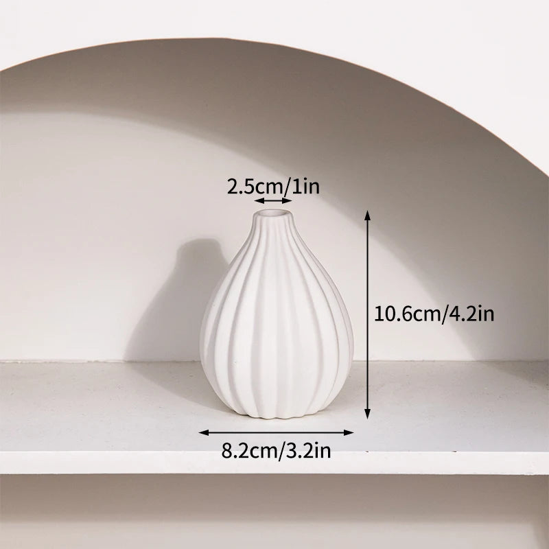 White Ceramic Vases