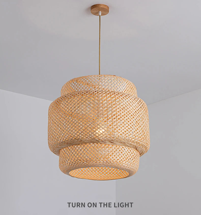 Bamboo Pendant Light Fixture