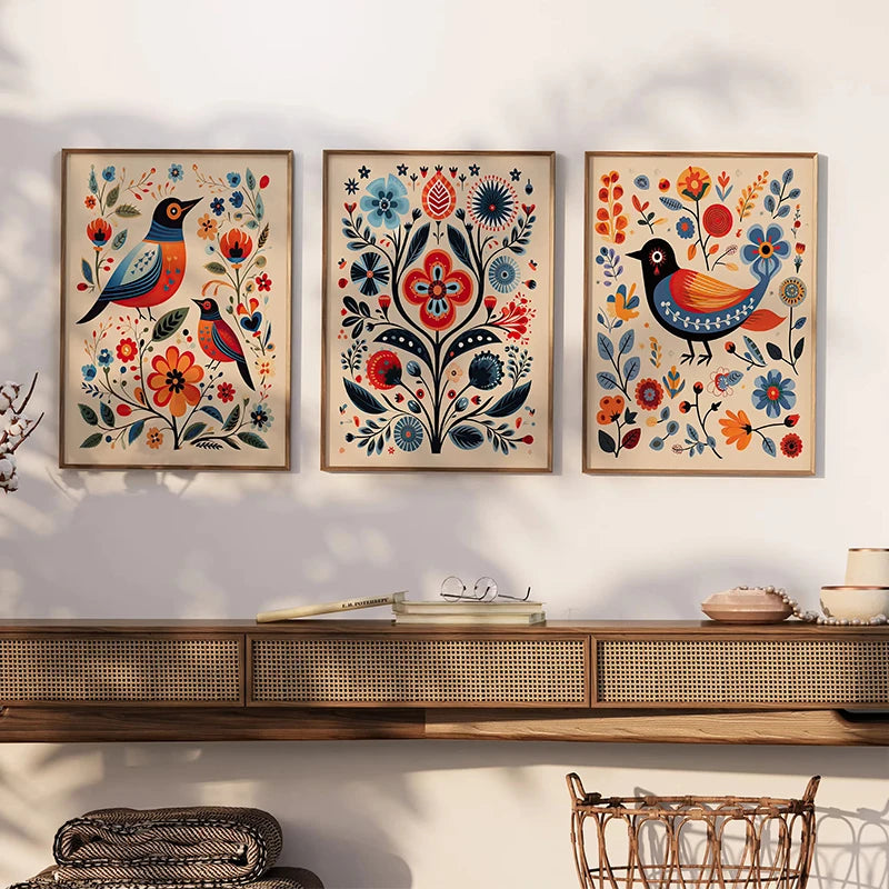 Norwegian Folk Art Poster
