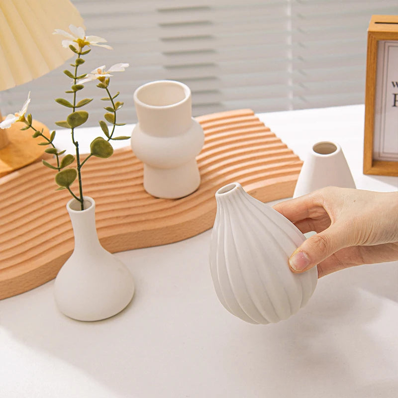 White Ceramic Vases
