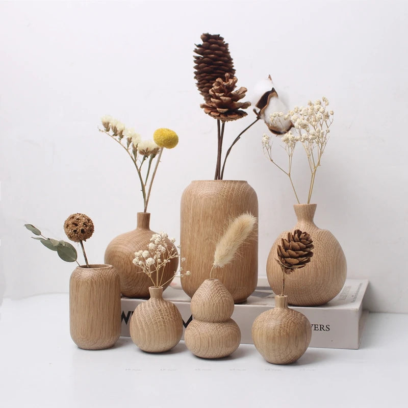 Wooden Bud Vases