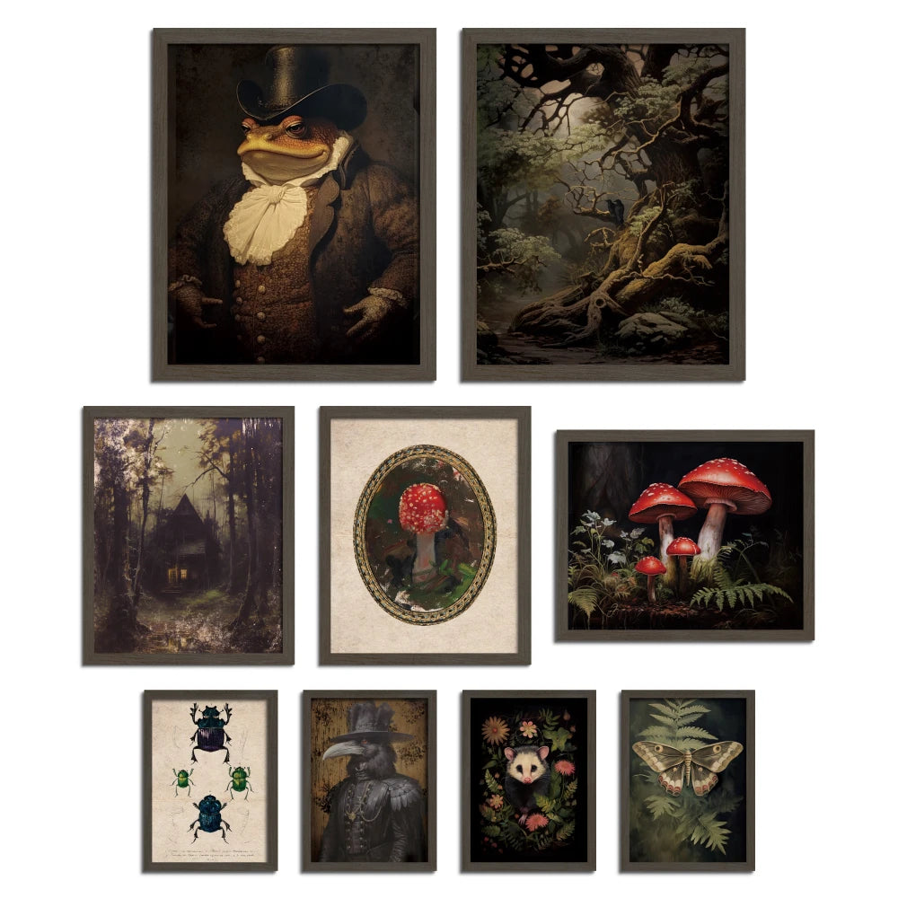9pc Gothic Style Canvas Printing