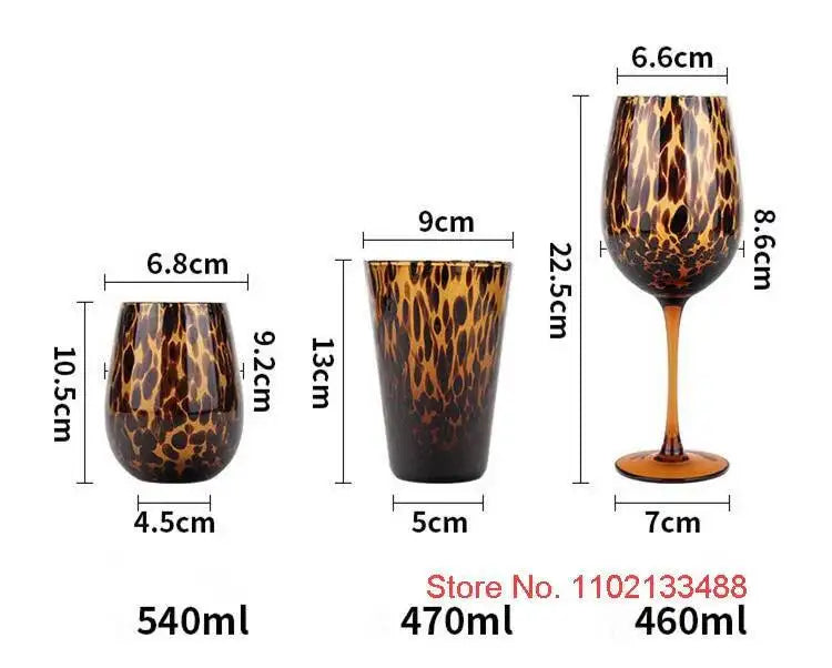 Amber Leopard Glasses