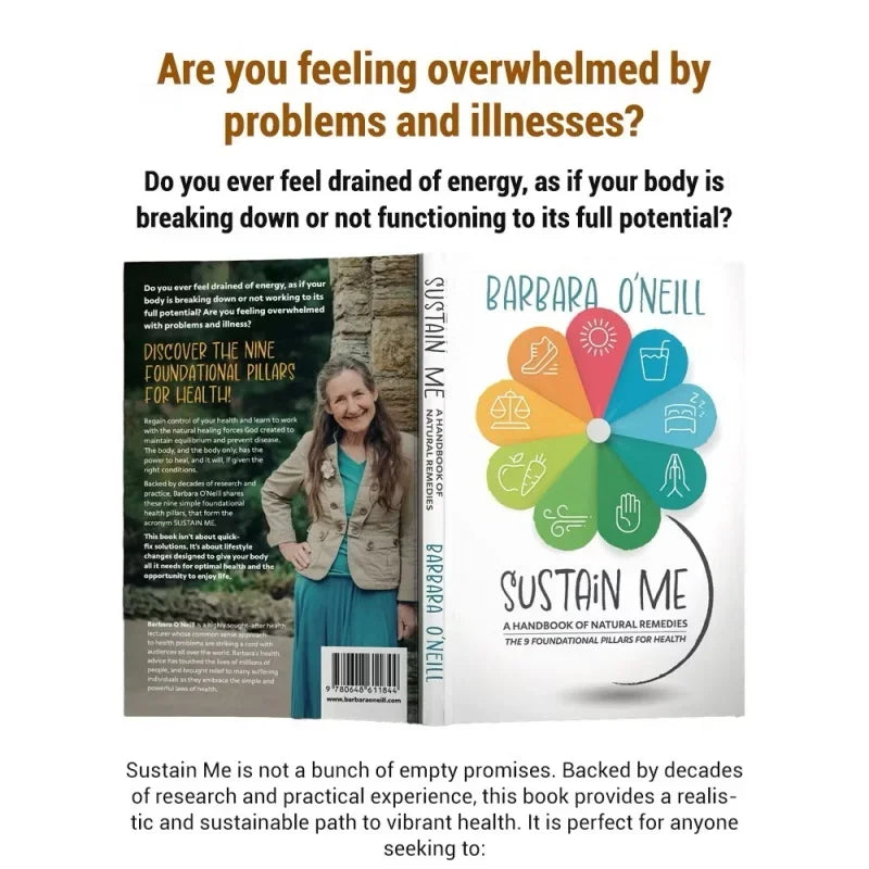 Sustain Me By Barbara O’Neill Book ：A Hand Book Of Natural Remedies The 9 Foundational Pillars For Health
