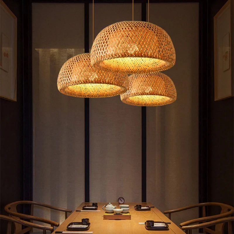 Bamboo Pendant Light Fixture