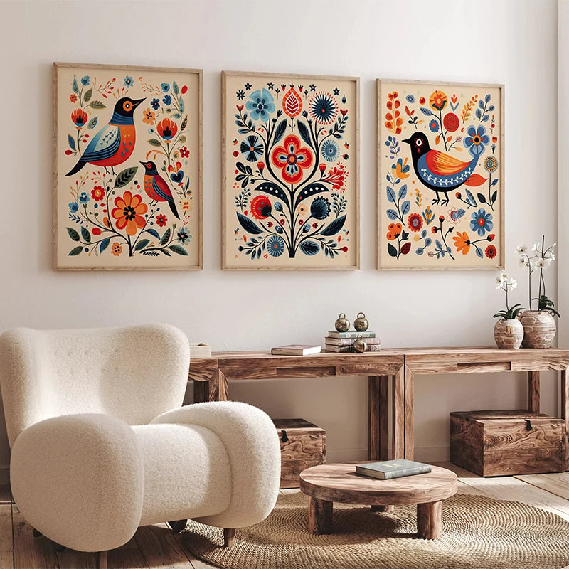 Norwegian Folk Art Poster