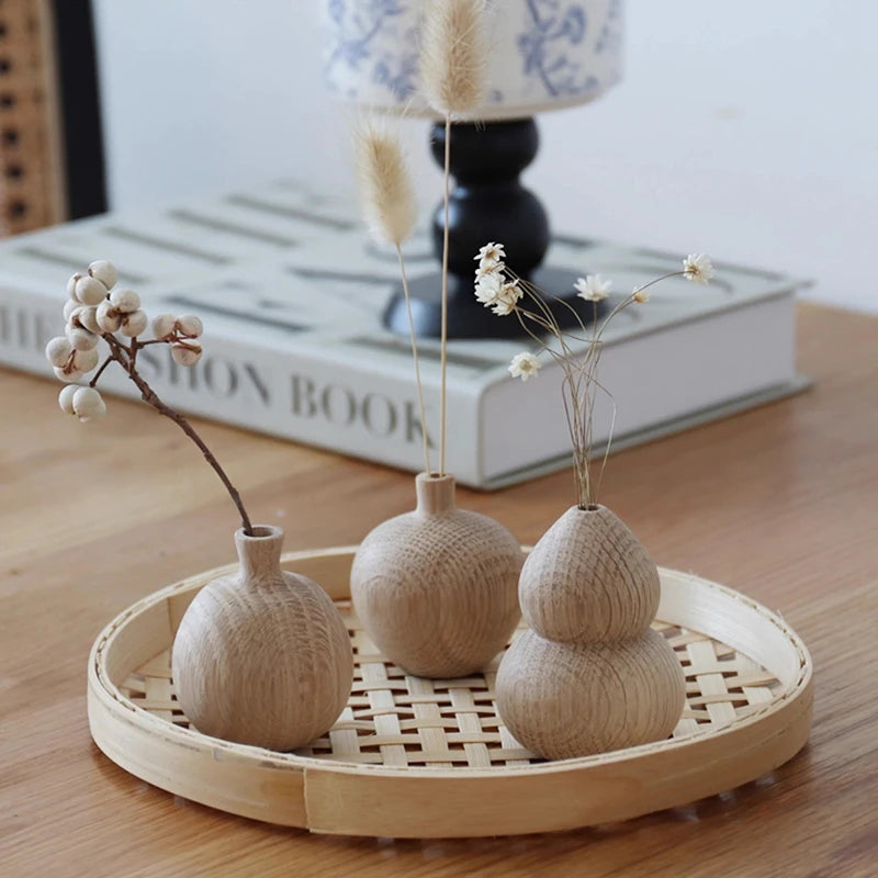 Wooden Bud Vases