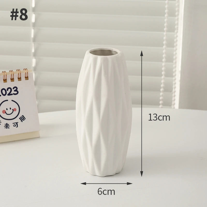 White Ceramic Vases