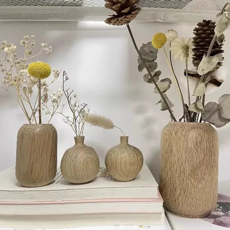 Wooden Bud Vases