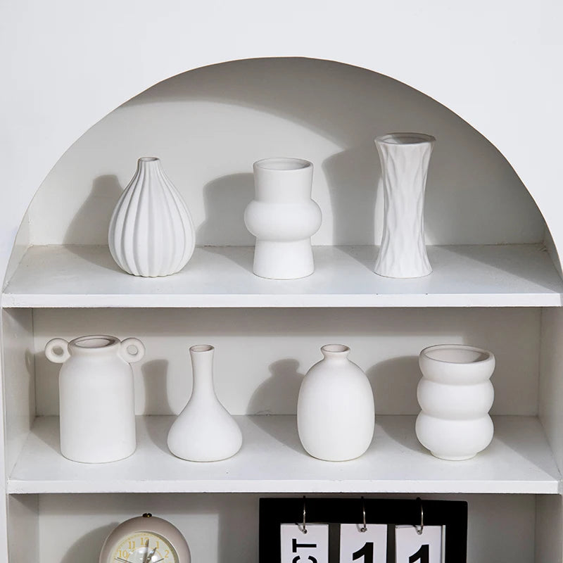 White Ceramic Vases