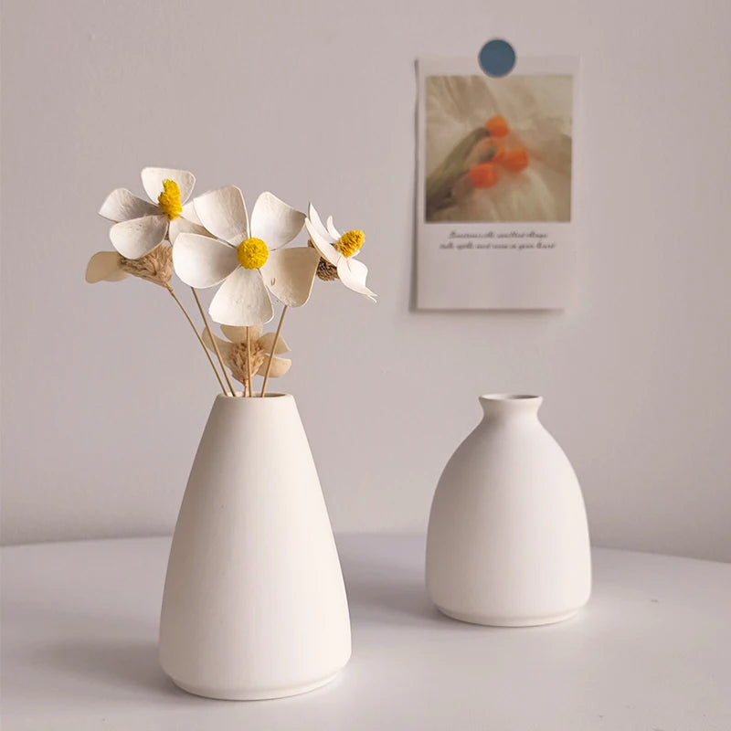 White Ceramic Vases