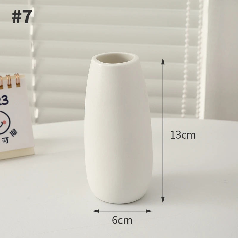 White Ceramic Vases