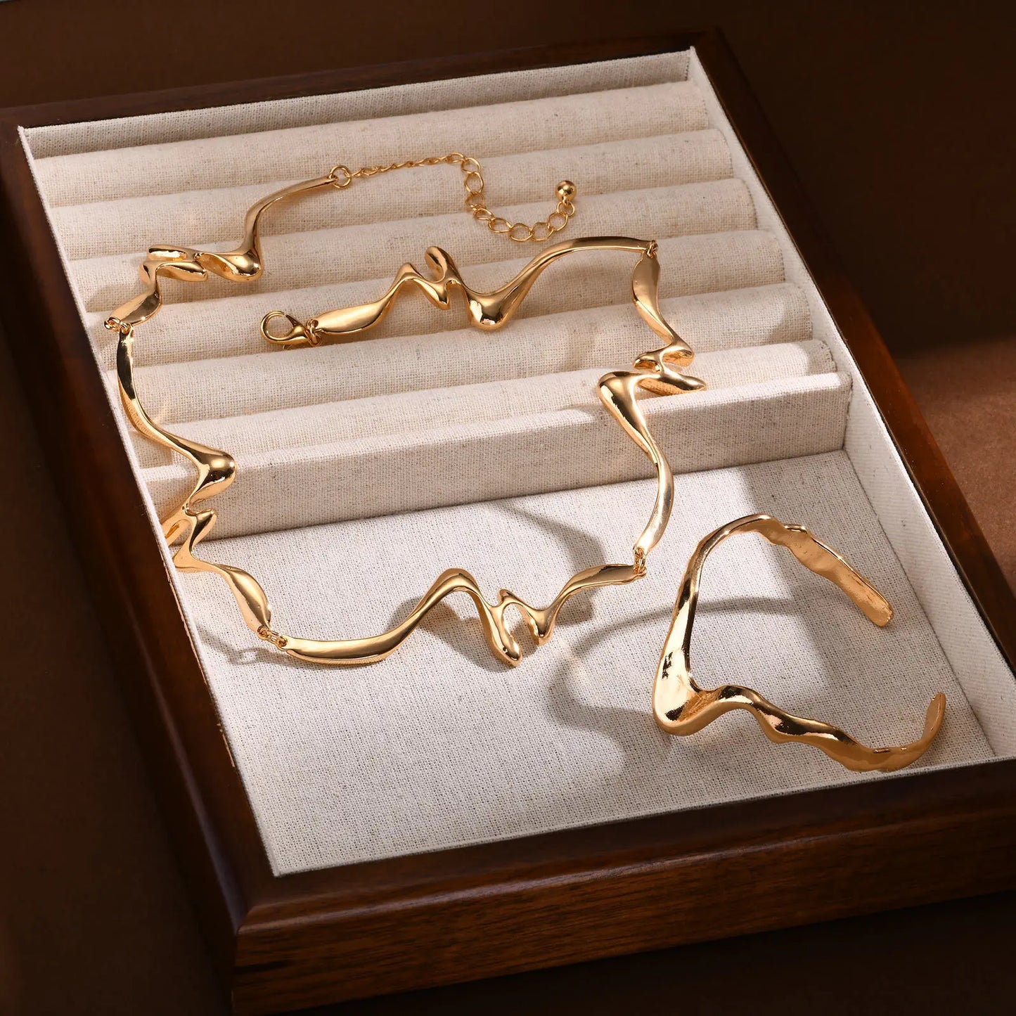 Wave Open Cuff Bangles or Necklace