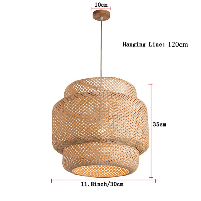 Bamboo Pendant Light Fixture