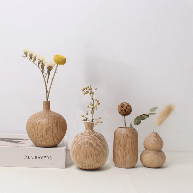 Wooden Bud Vases