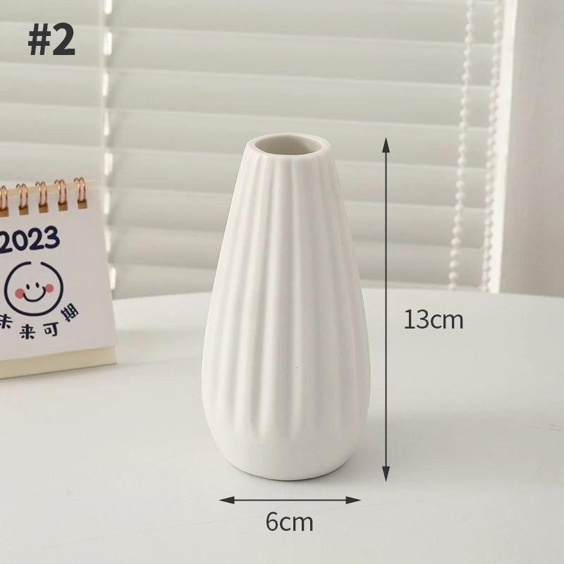 White Ceramic Vases