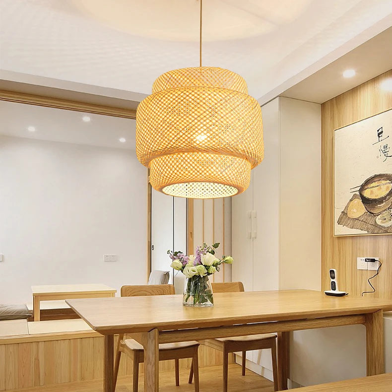 Bamboo Pendant Light Fixture