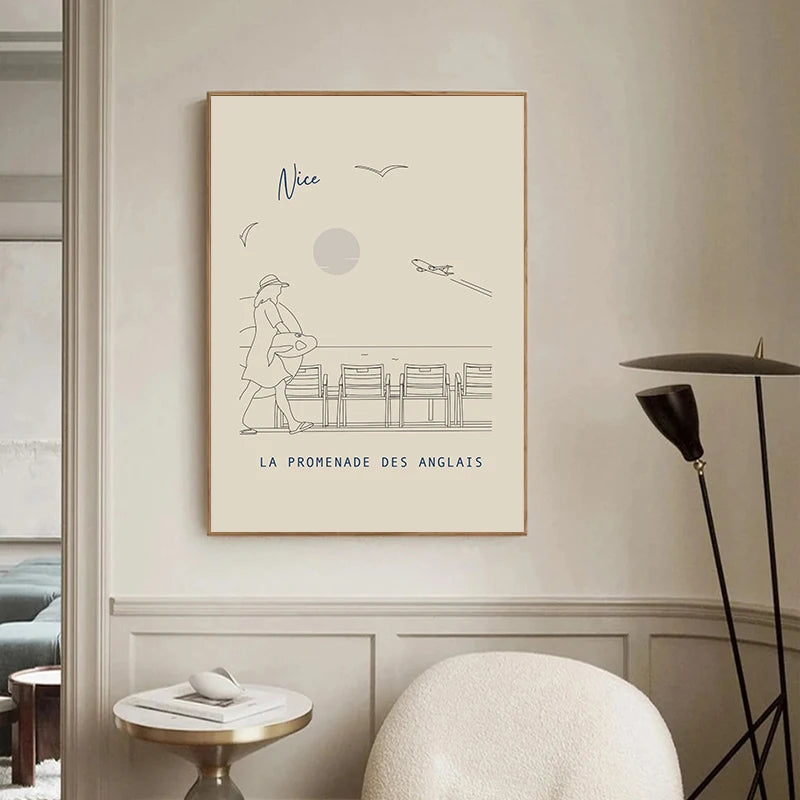Minimalist French Travel Poster