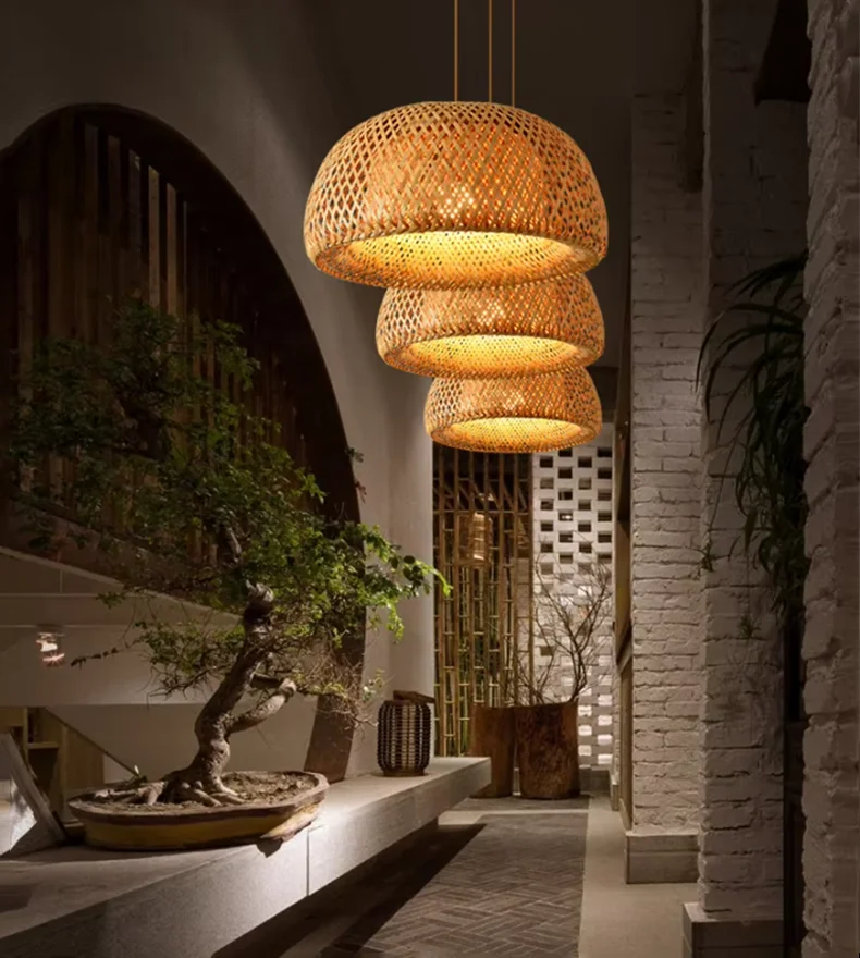Bamboo Pendant Light Fixture