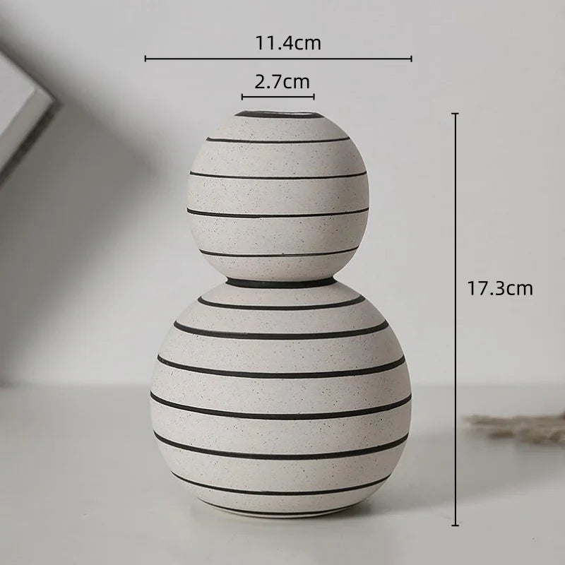Striped Sphere Vases